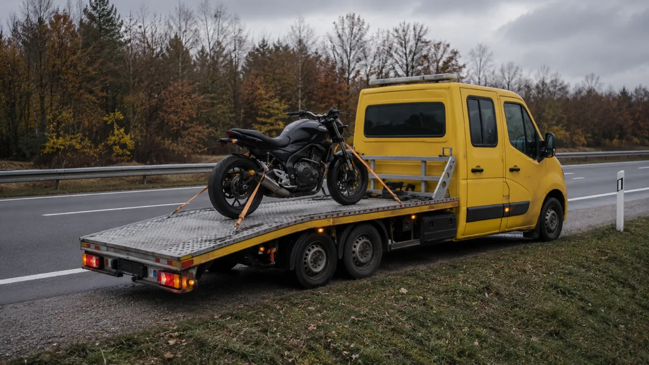 Transport motocykla na lawecie – AutoHol-Nowak Pomoc Drogowa Olkusz