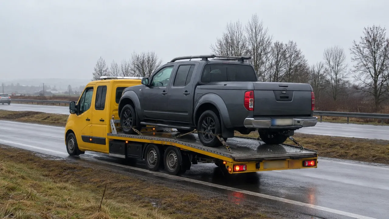 Transport pickupa na lawecie – AutoHol-Nowak Pomoc Drogowa Olkusz